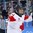 GANGNEUNG, SOUTH KOREA - FEBRUARY 19: Canada's Jennifer Wakefield #9 celebrates with Blayre Turnbull #40 and Natalie Spooner #24 after scoring a first period goal against Valeria Tarakanova #1 of the Olympic Athletes of Russia during semifinal round action at the PyeongChang 2018 Olympic Winter Games. (Photo by Andre Ringuette/HHOF-IIHF Images)

